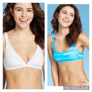Xhilaration Ribbed Tie-Dye Bikini Sets